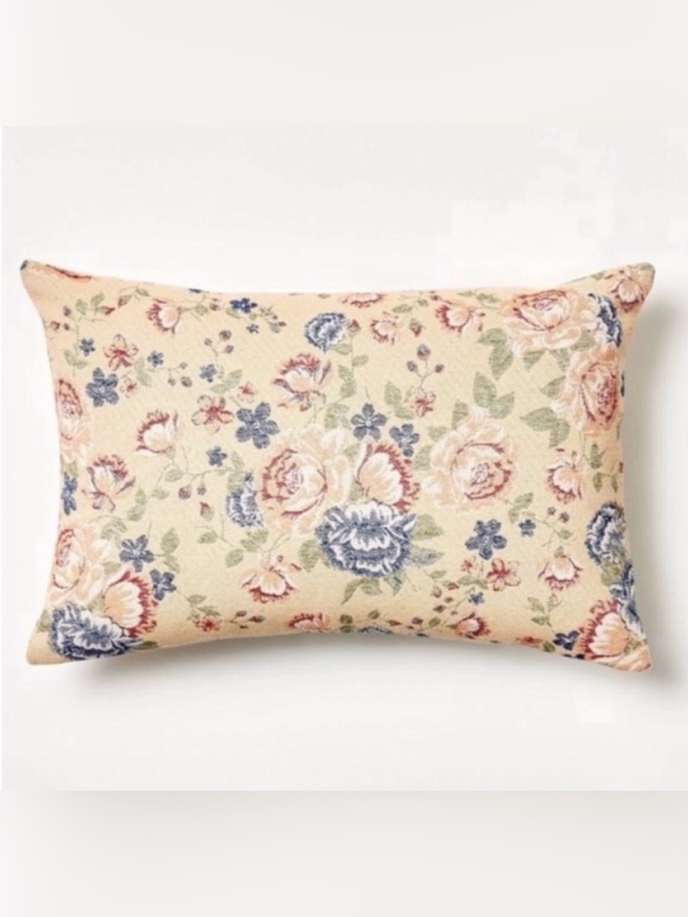 THRESHOLD/STUDIO MCGEE Oblong Floral Tapestry Decorative Pillow Beige Pink & Blu